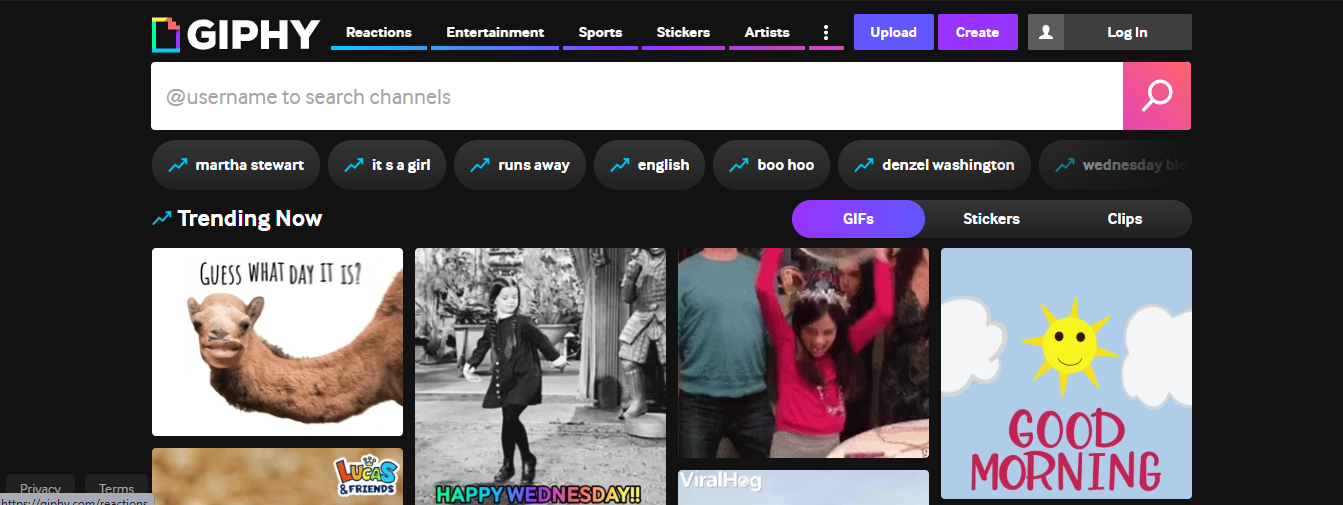Giphy a fun website